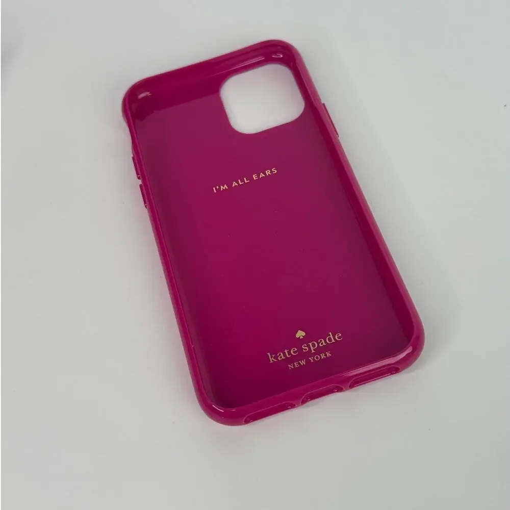 Kate Spade Baja Rose Iridescent iPhone 11 PRO Case Kate Spade Logo